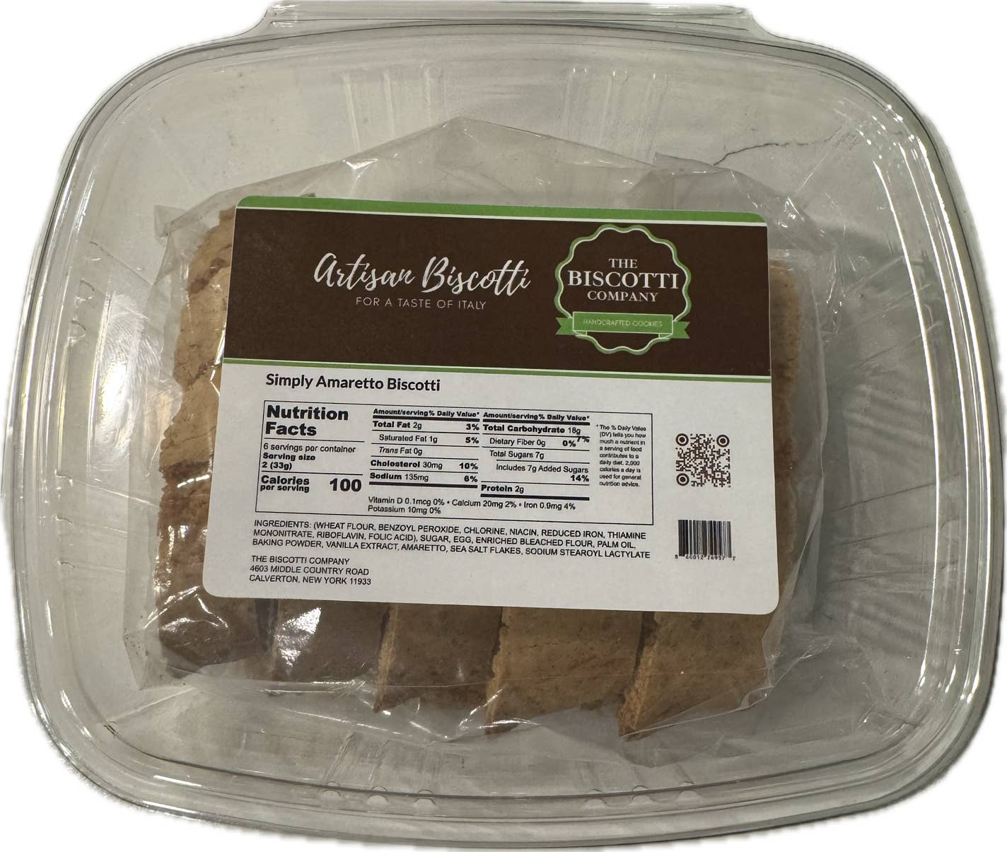 Long Island Candy Factory – wholesale Biscuit – The Biscotti Company Artisan Simply Amaretto Biscotti Cookies 7.15 oz