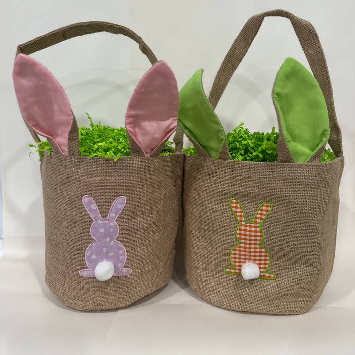 Gifts By Grace - Wholesale Basket - Kids & Baby - Easter Bunny Basket- Embroidered Easter Basket