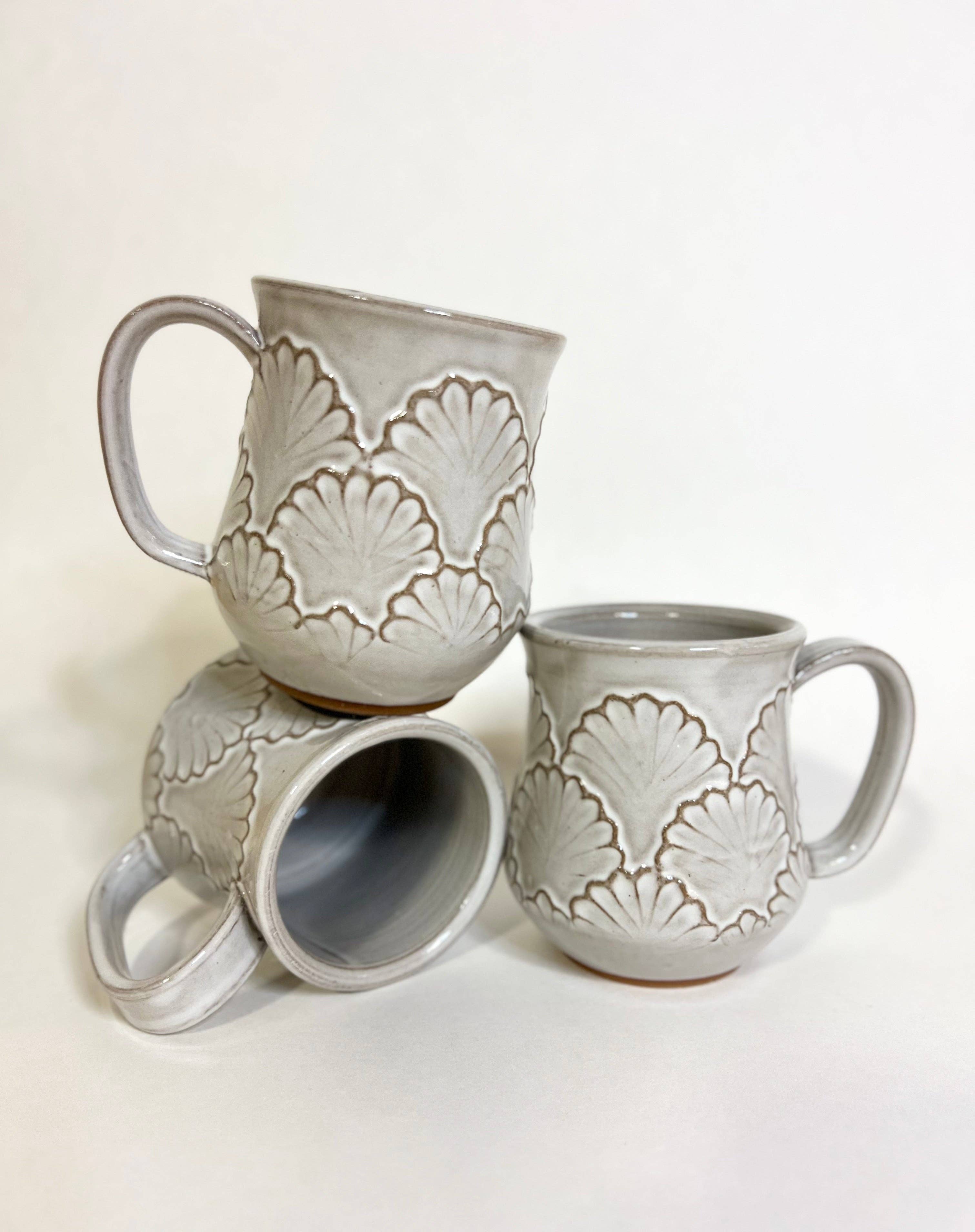 KF Stoneware - Venta al por mayor Taza - Taza de cerámica artesanal con borde festoneado - 530 ml16