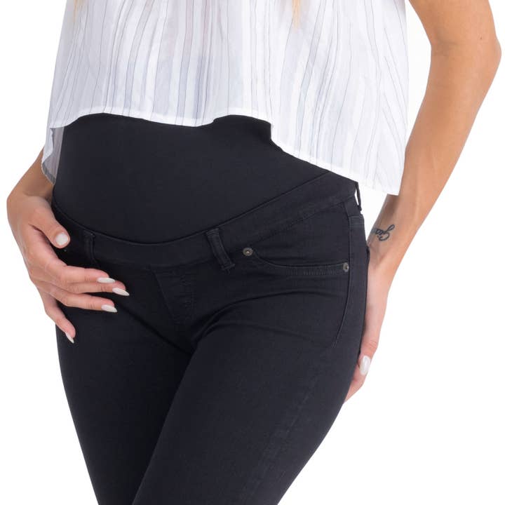 Milano, basic maternity jeans - Slim fit - Black for wholesale on Faire15