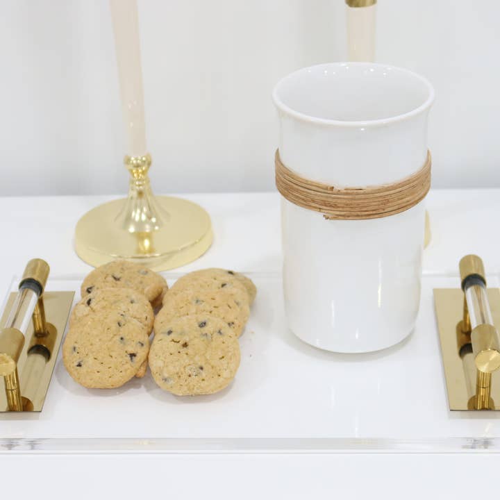 VIVIENCE – wholesale Decorative tray – Acrylic Tray with Gold Handles4