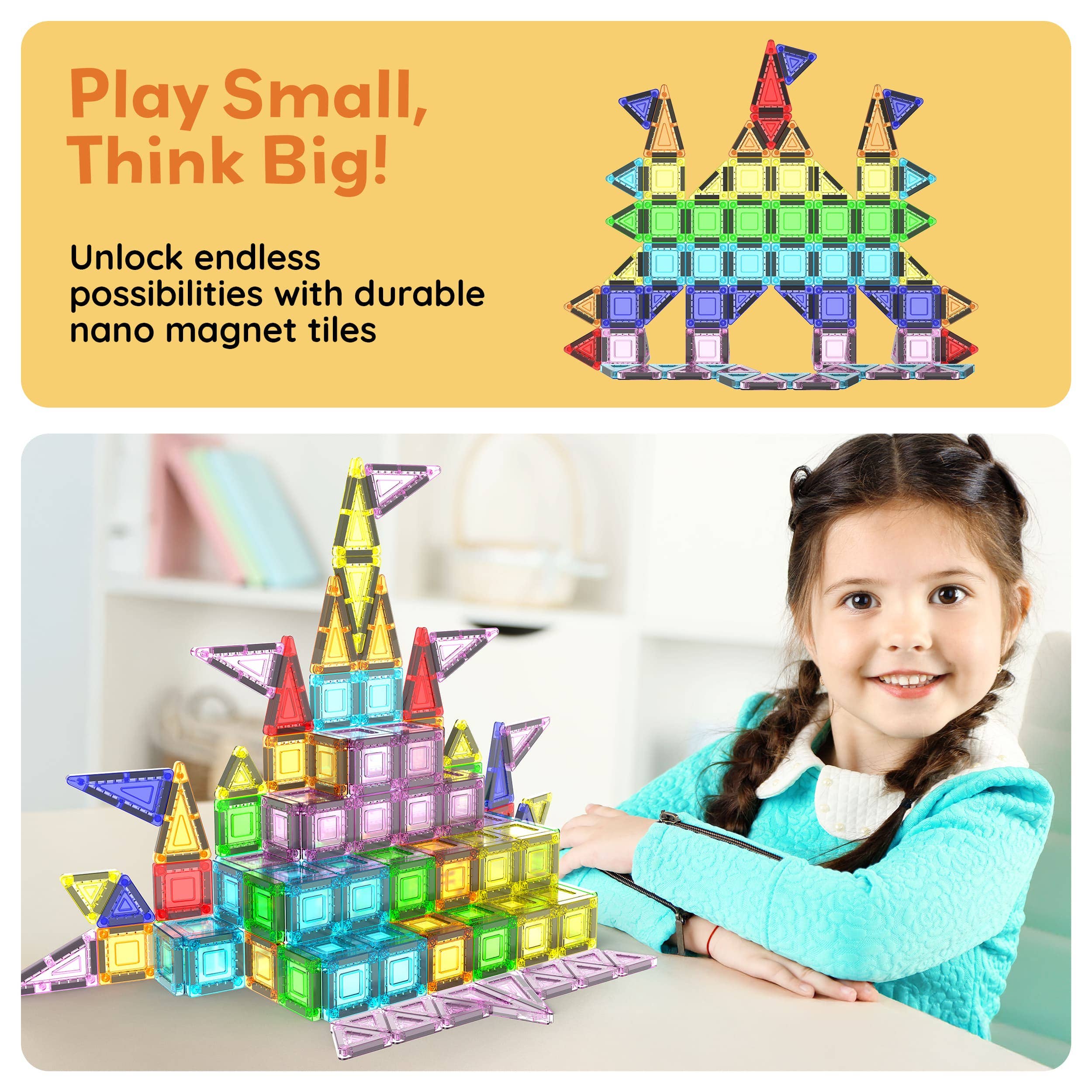 PicassoTiles - Wholesale Building Set - Kids - 40pc Nano Magnetic Building Tiles Construction Travel Set7