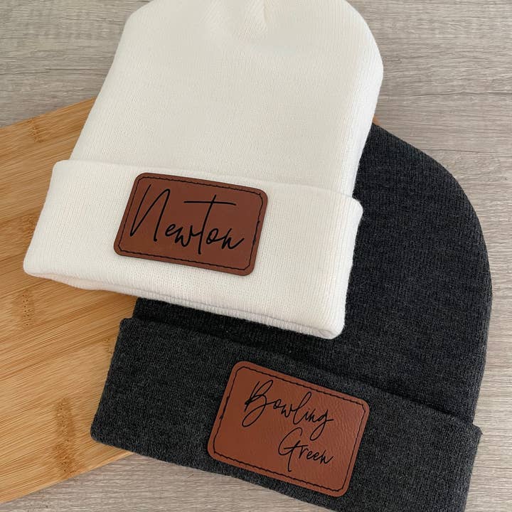 With Love Louise - Wholesale Beanie - Women's - Custom Patch Beanie - Personalized Hat - Customized Beanie