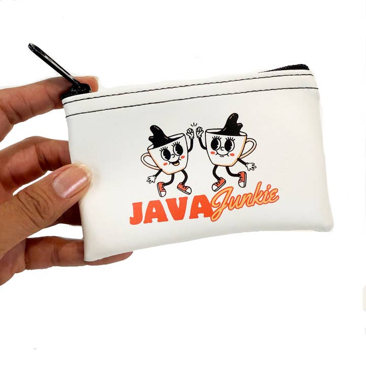 Pochette à pièces Java Junkie pour la vente par Lucky Monkey