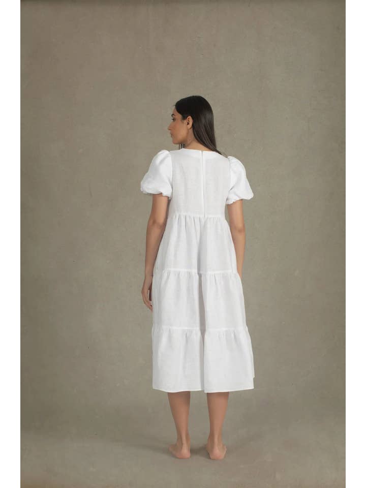 LUXMII - Wholesale Dress – Women's - Siréne Midi Dress White2
