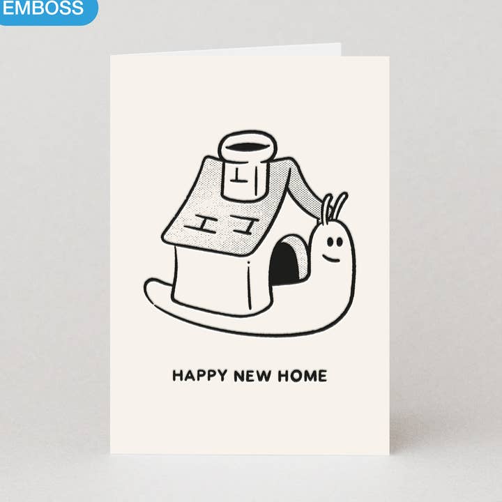 Snail New Home Card | Housewarming Card | New House Card
for wholesale by Studio Boketto