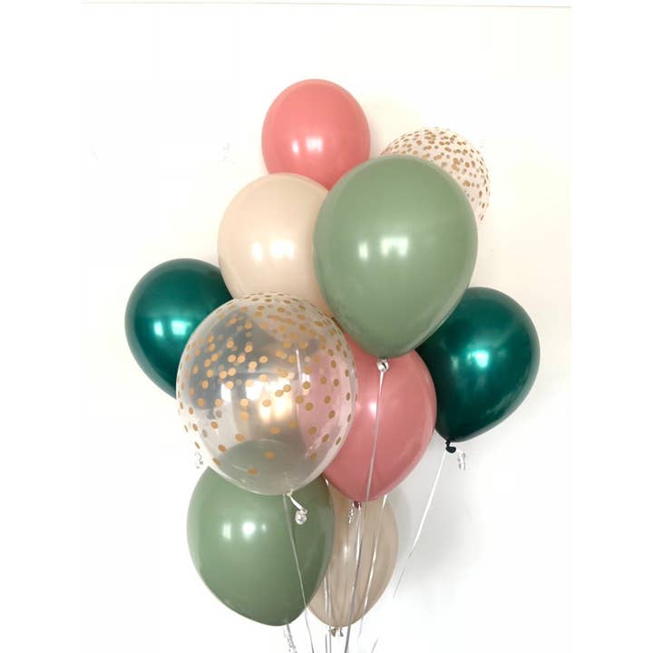 Hullaballoons – wholesale Ballong – Gröna och Rose ballonger | Uppsättning av 10 latexballonger