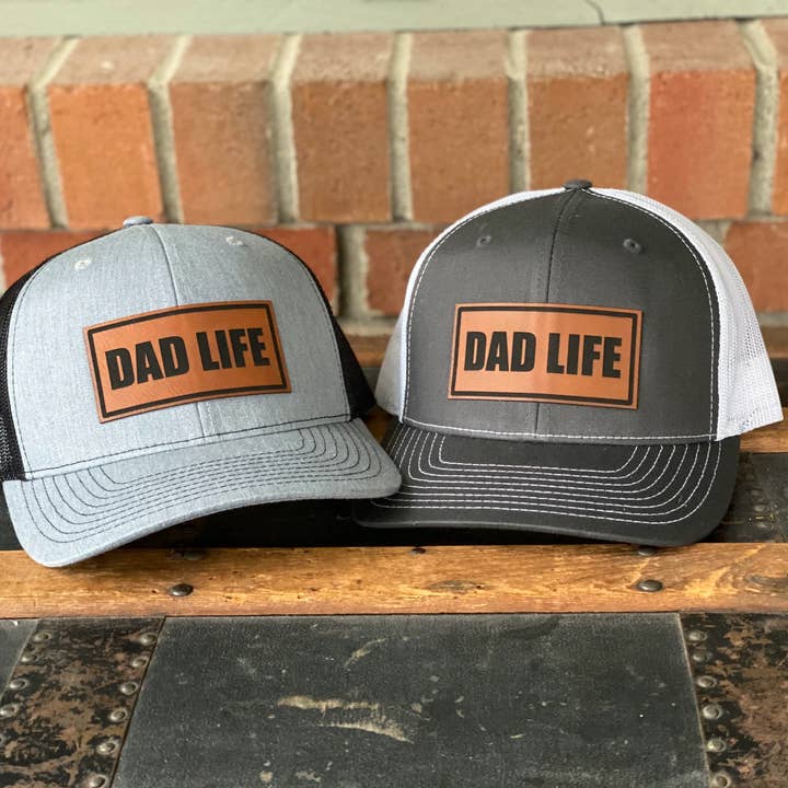 DAD LIFE Leather Patch Hat for wholesale by Erin Elyse Designs
