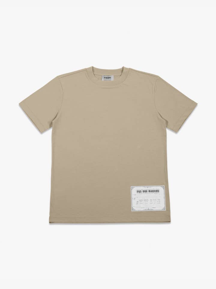 Maglietta a maniche corte (Pebble Brown) per la vendita all'ingrosso da parte di Pas Une Marque