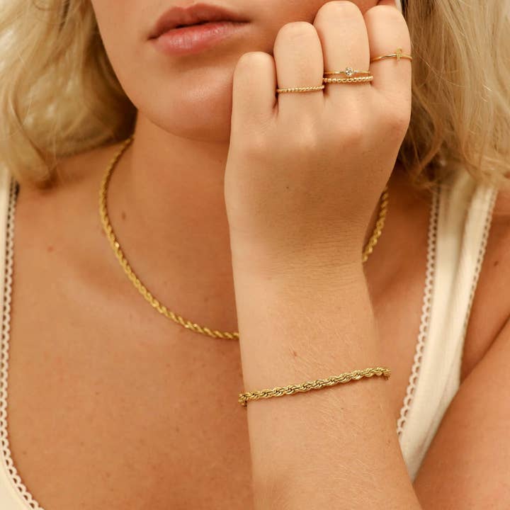 WJW - Wholesale Link & Chain Bracelet - Rope Chain Bracelet / Anklet - Gold, Silver, Black11