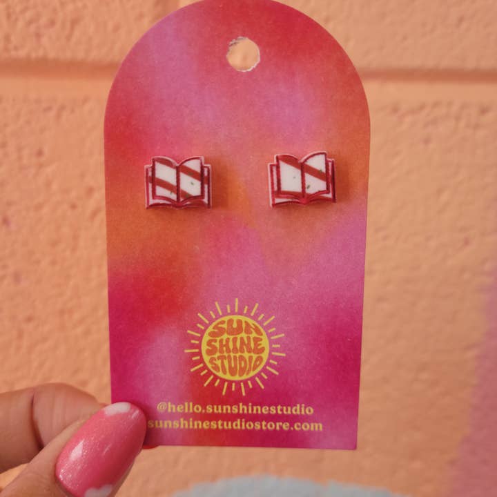 Sunshine Studio - Wholesale Stud/Post Earrings - Open Book Tiny Stud Earrings25