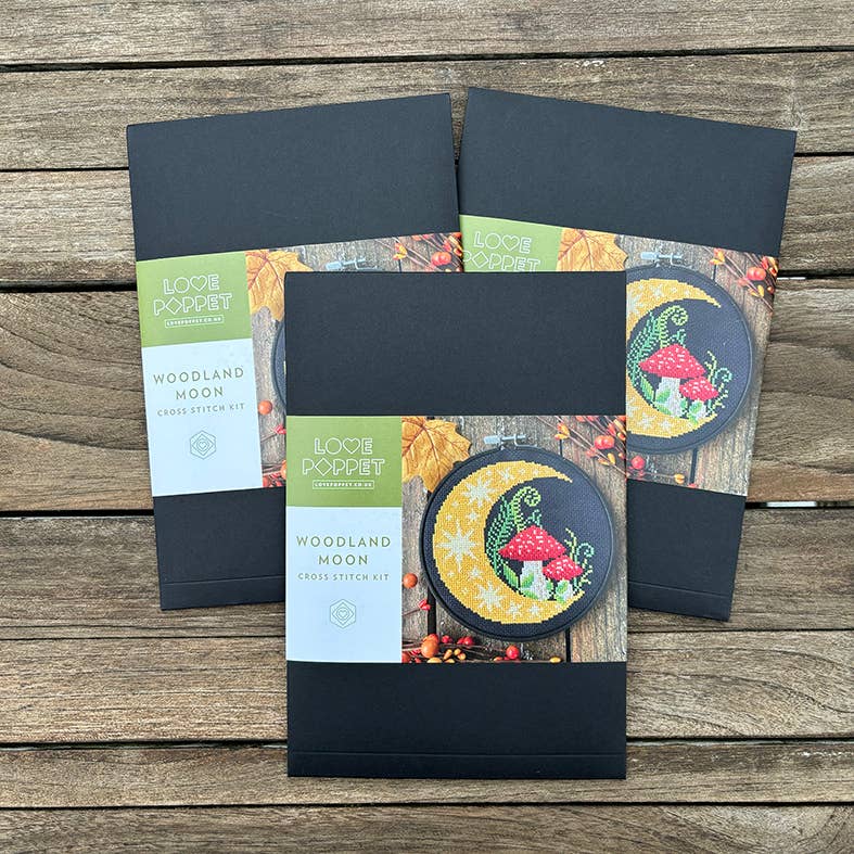 Love Poppet – wholesale Embroidery/cross-stitch supplies – Woodland Moon - Cross Stitch Kit7