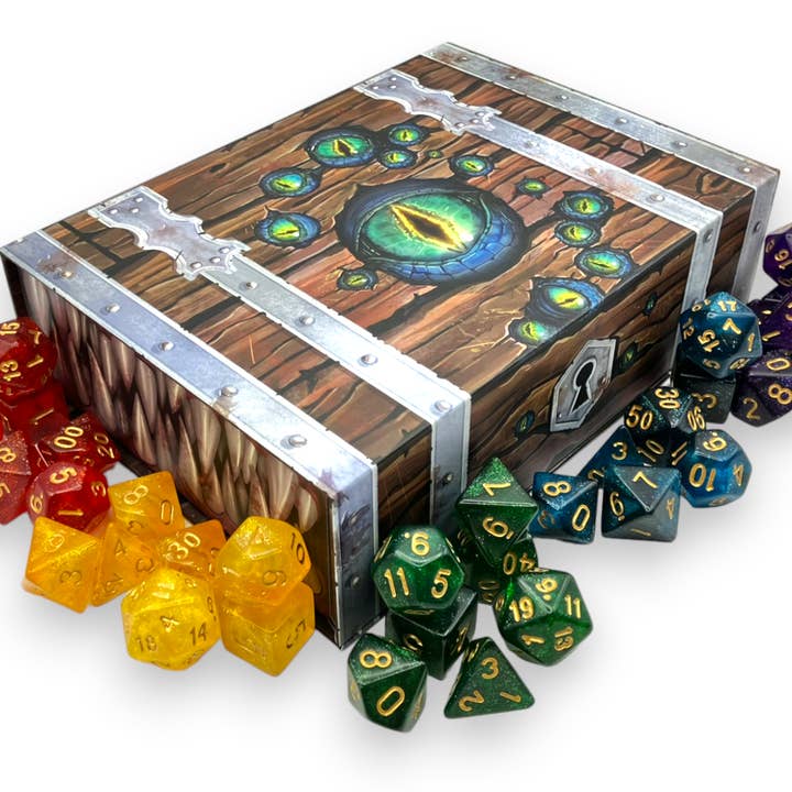 Mimic Chest and Treasure Dice Collection for wholesale by QMDirect