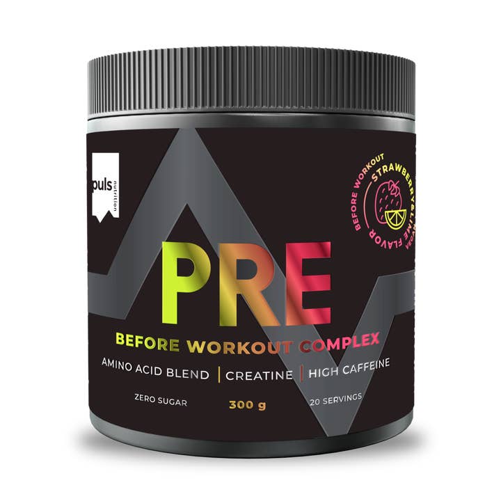 Puls Nutrition - Wholesale Protein/Superfood Powder - PRE-WORKOUT COMPLEX Strawberry-Lime 300g0