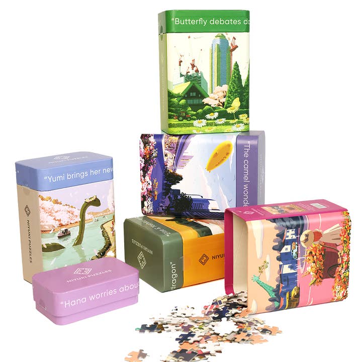 Niyuki 500 Piece Cardboard Puzzles, 6 Styles for wholesale by Chive Canada