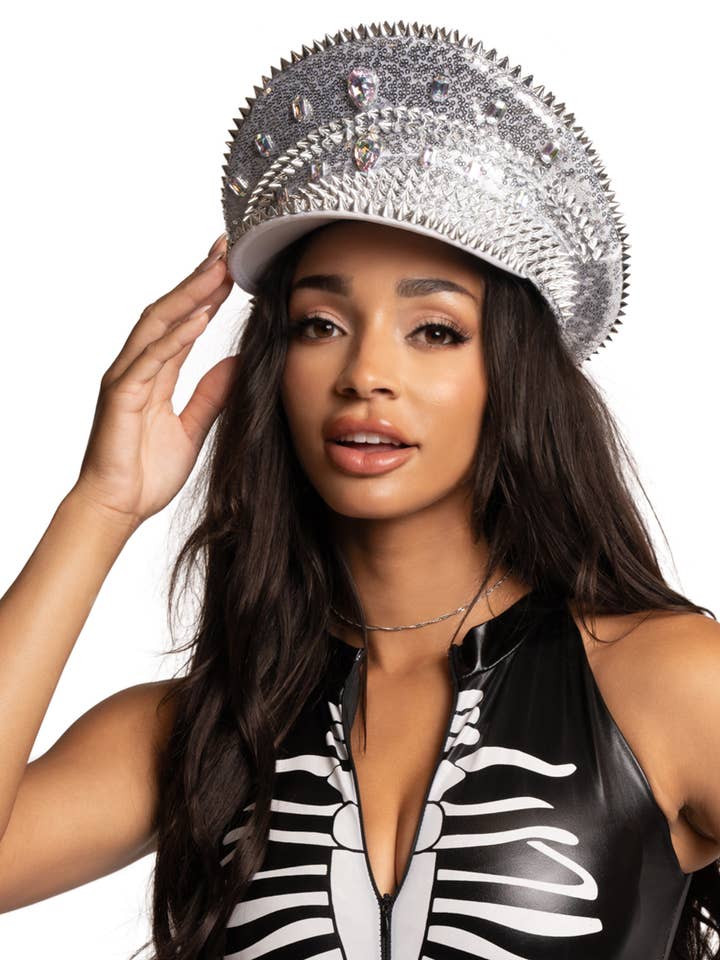 Silberner Festival-Hut - Halloween für den Großhandel von Tipsy Elves