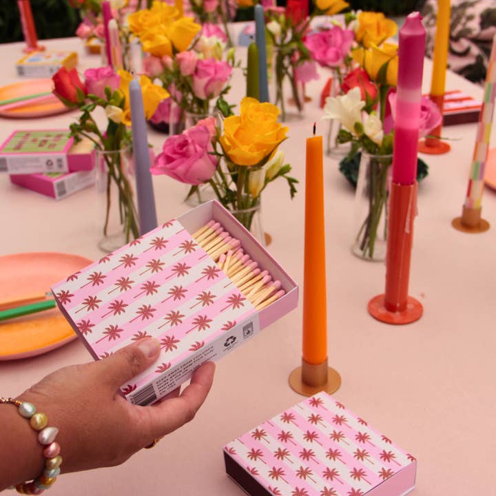 Maddison Ball Creative - Wholesale Matches - Palm Tree Stripe Matches2