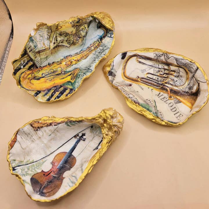 Bee my Oyster - Venta al por mayor Joyero de plato - 3 x Platos de Concha para Instrumentos Musicales Platos para Joyas