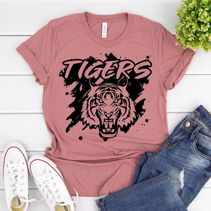 Printliss – wholesale Screen printed t-shirt – Women′s – Tigers T-shirt - Bella Canvas
