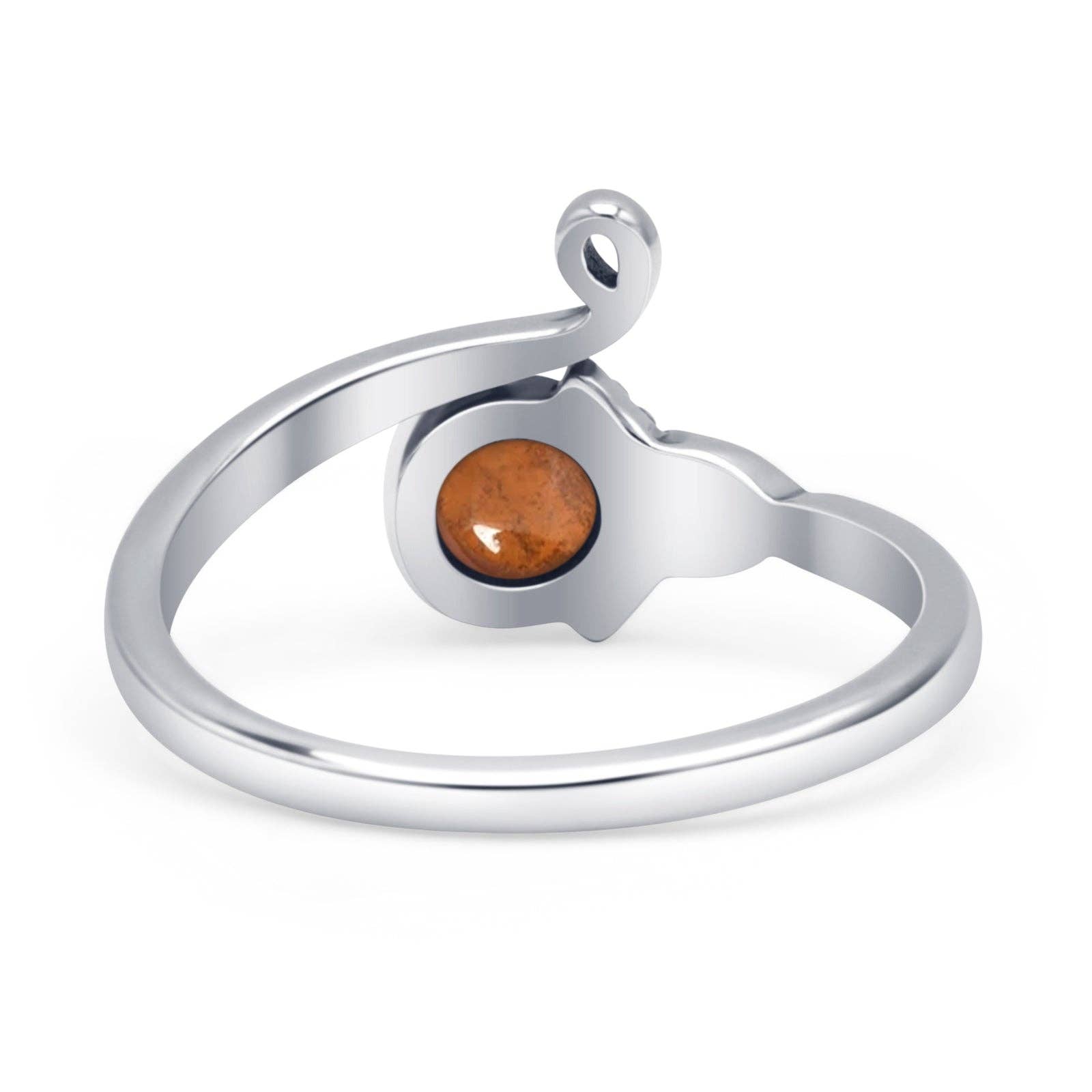 Round Garnet CZ Beaded Ring Oxidized for wholesale on Faire2