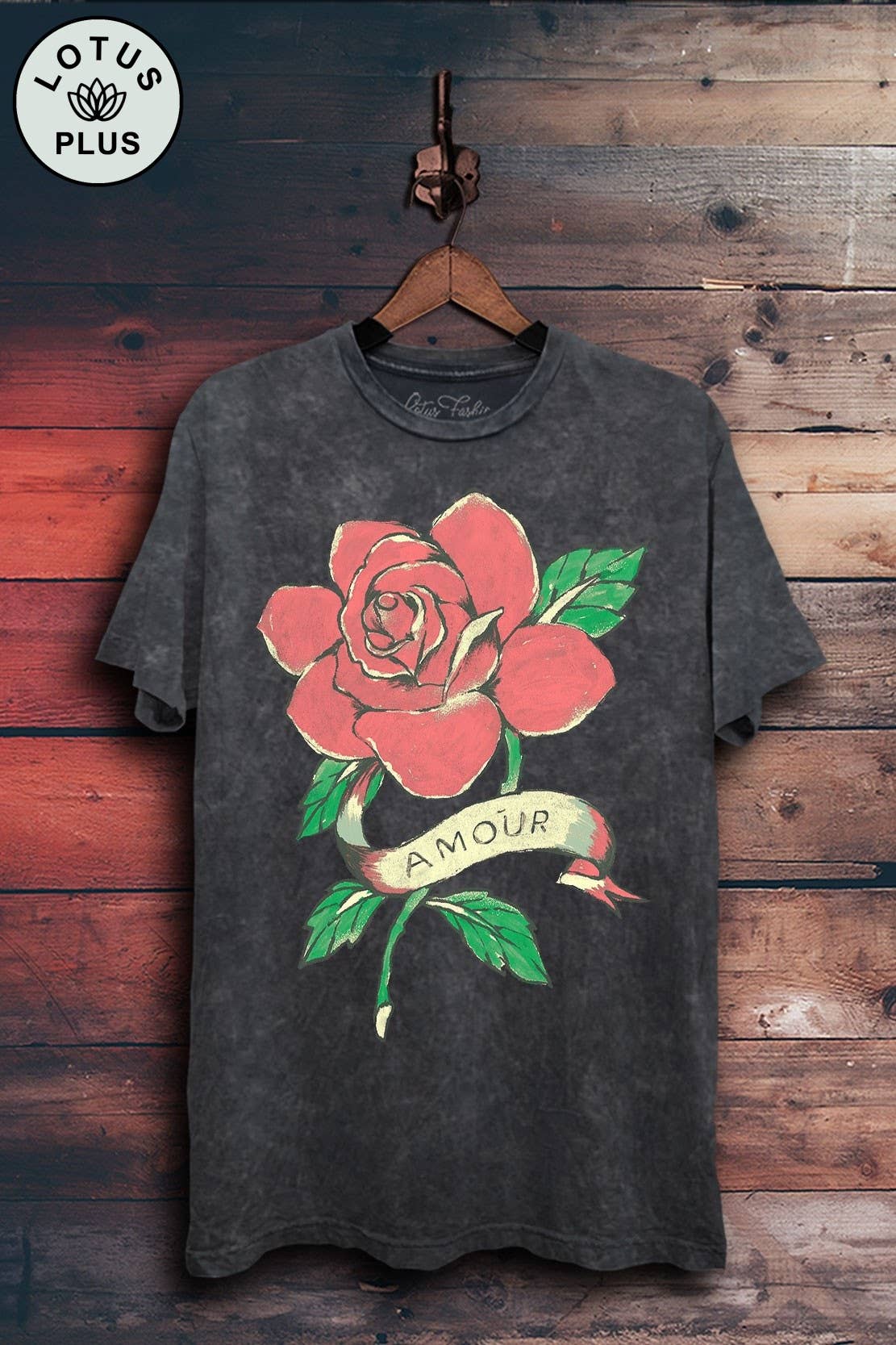 Lotus Fashion Collection - Wholesale Screen Printed T-Shirt - Women's - Amour Rose Graphic Top4