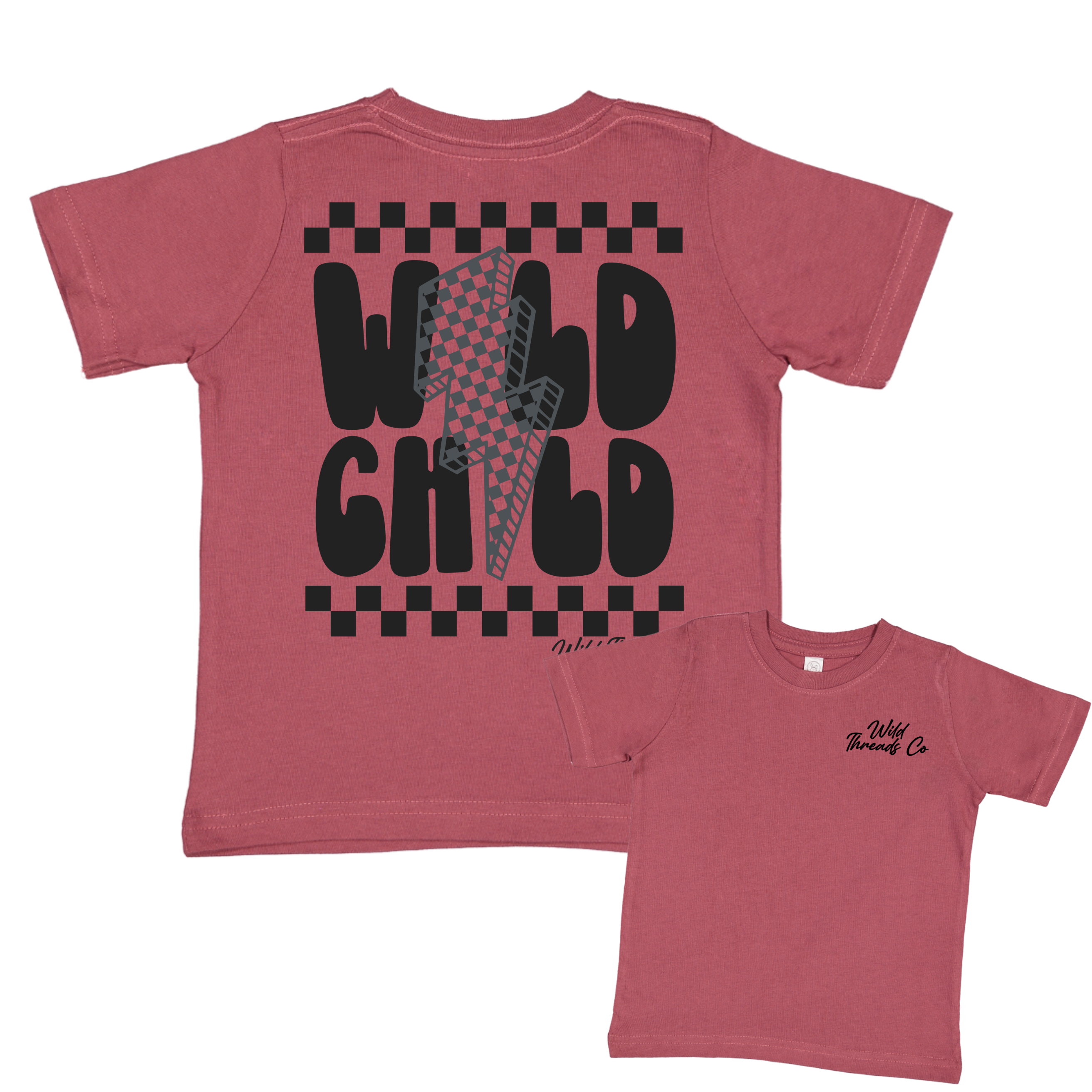 Wild Threads Co - Wholesale Screen Printed T-Shirt - Kids - Wild Child Lightning Bolt Tee1