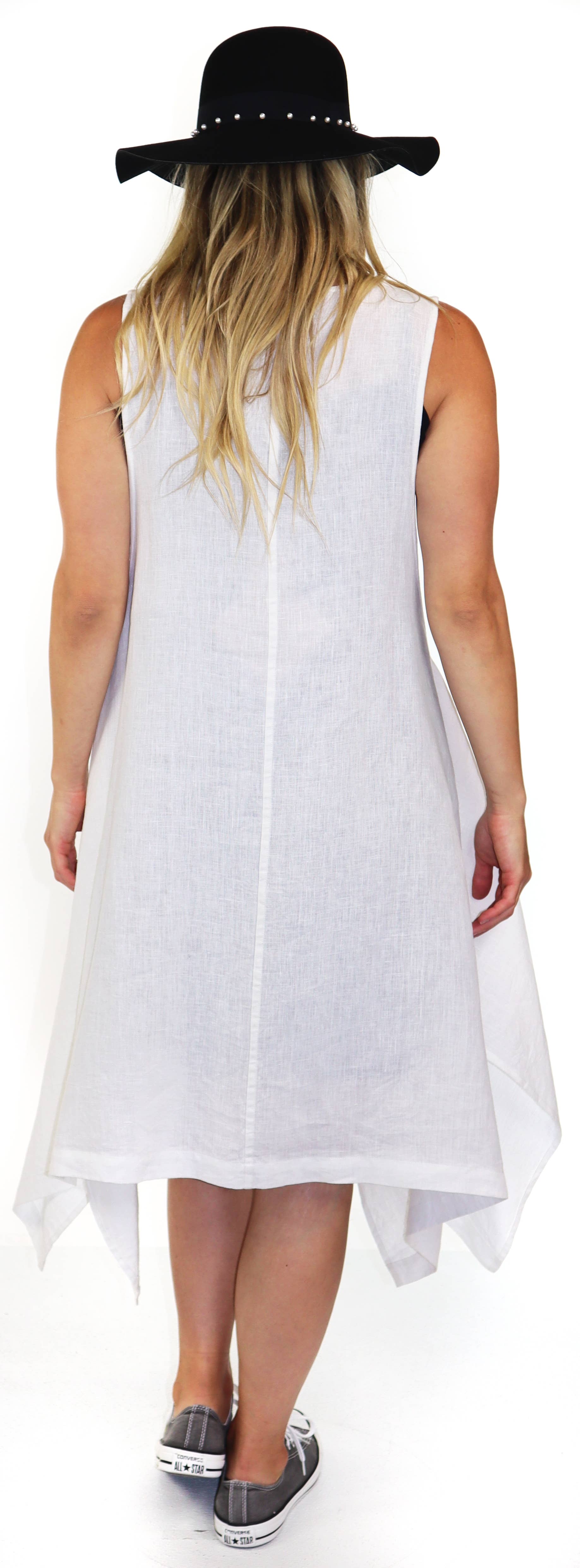LINEN AND GAUZE - Wholesale Dress - Women's - 3292 Linen Dress8
