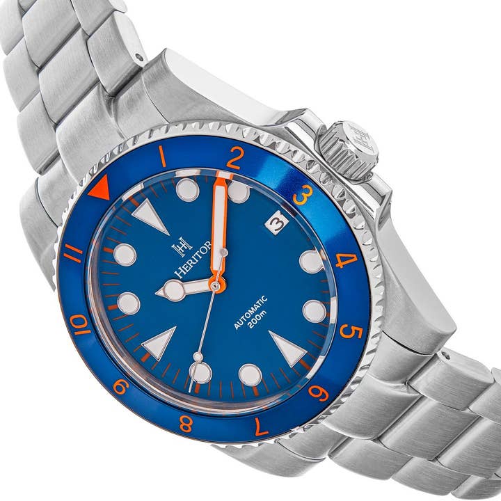 Heritor Automatic - Wholesale Wrist Watch - Men's - Heritor Automatic Luciano Bracelet Diver Watch with Date