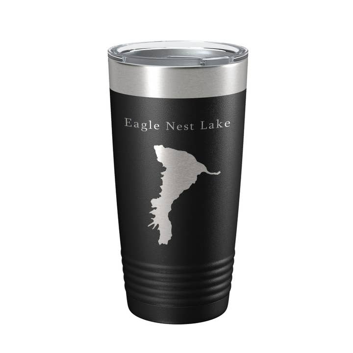 Eagle Nest Lake Map Tumbler Travel Mug Insulated Laser Engraved Coffee Cup New Mexico 20 oz for wholesale by CarveBright