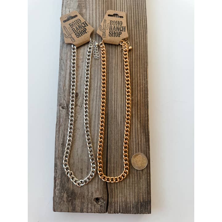 Boho Ranch Shop - Wholesale Pendant/Charm Necklace - Chain Necklace - Matte Gold | Burnished SilverÂ
