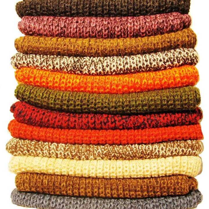 Sanyork Fair Trade - Wholesale Scarf - Women's - Infinity Scarf Chunky Knit Alpaca 100% Scarf 10" x 36" Solid