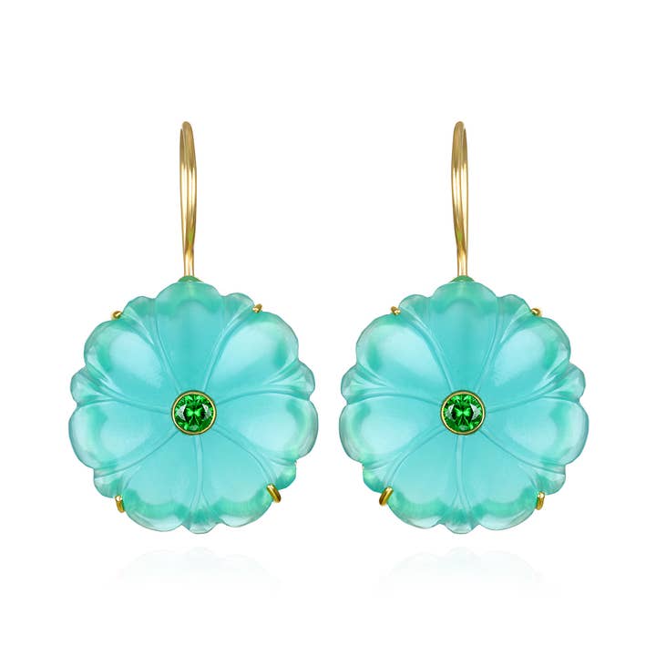 Boucles d'oreilles Magnolia - Turquoise pour la vente par Amelia Rose Jewelry