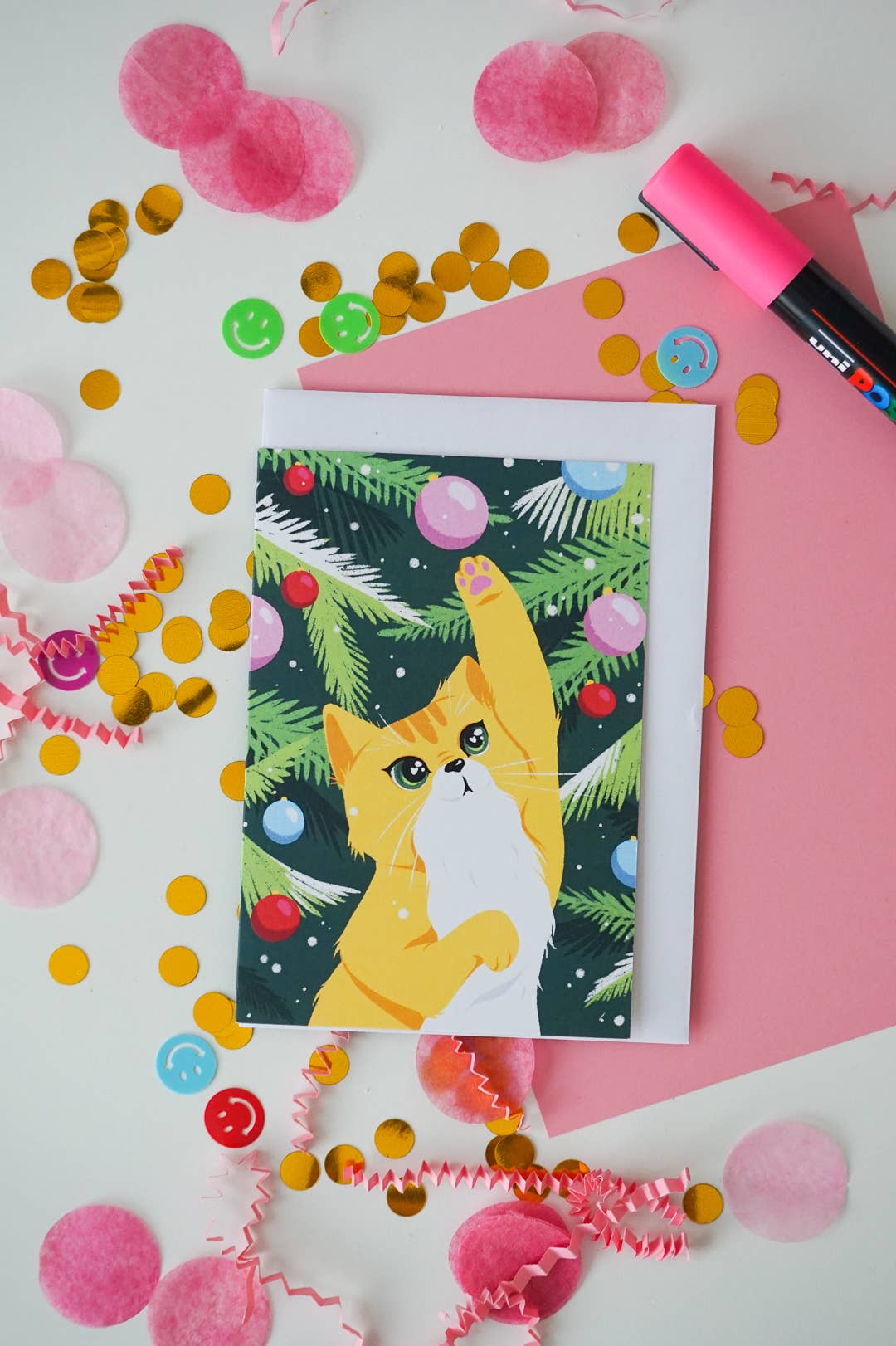 Creative Goodie - Wholesale Christmas Card - Merry Christmas Greeting Card with a cat3