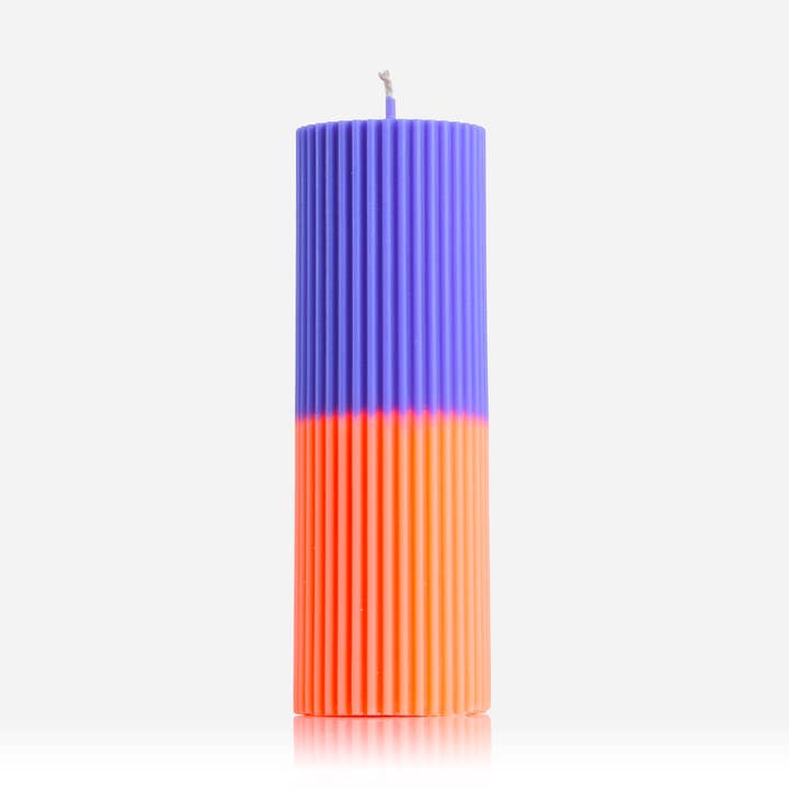 PILLAR TWO-TONE TIGERLILY CANDLE for wholesale by Ancient Candle Co.