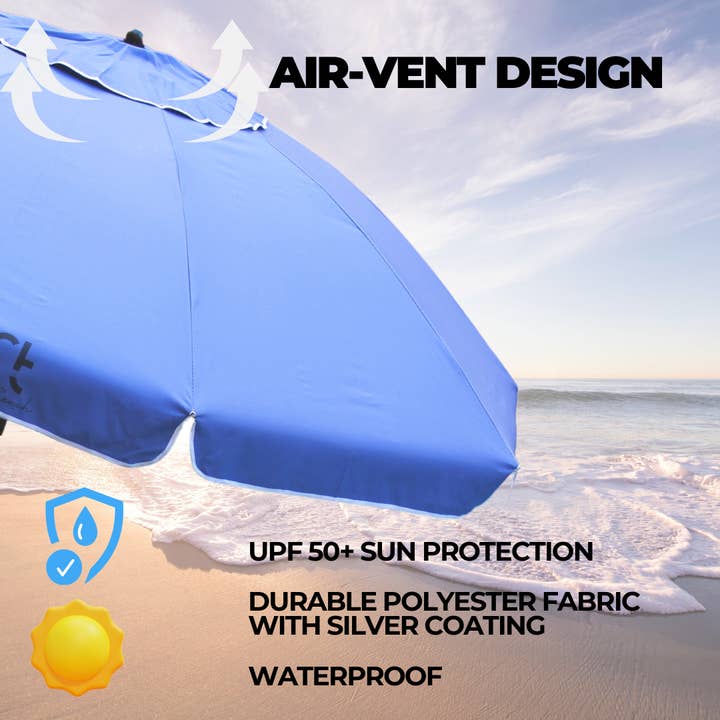 ROFFT USA LLC - Wholesale Beach Umbrellas - ROFFT 6.5 Ft Beach Umbrella heavy duty Steel and Aluminum Po46
