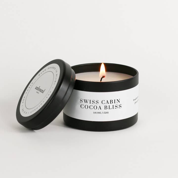 Swiss Cabin Cocoa Bliss - CocoSoy Destination Candle - 3.2oz for wholesale by Unbound Candles