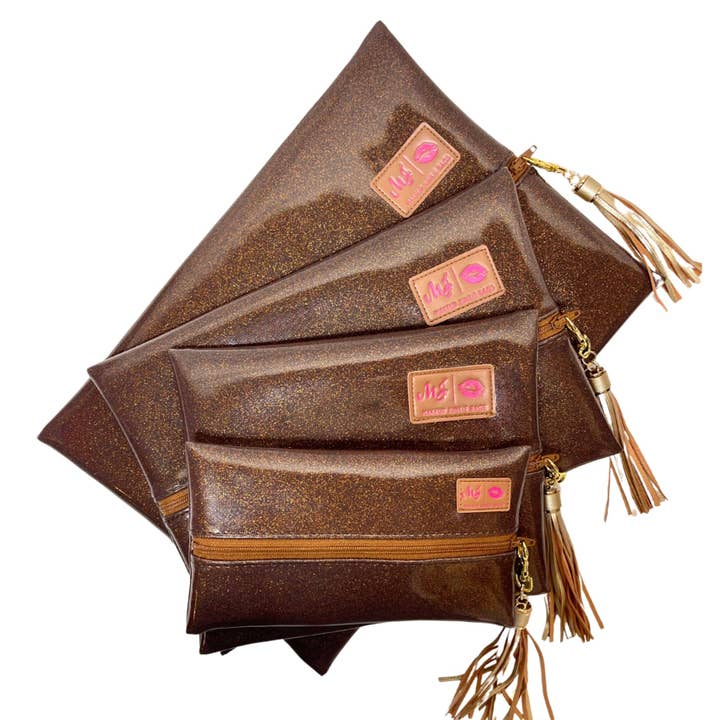 Makeup Junkie Bags - Wholesale Makeup/Cosmetic Bag - Glitter Bourbon1