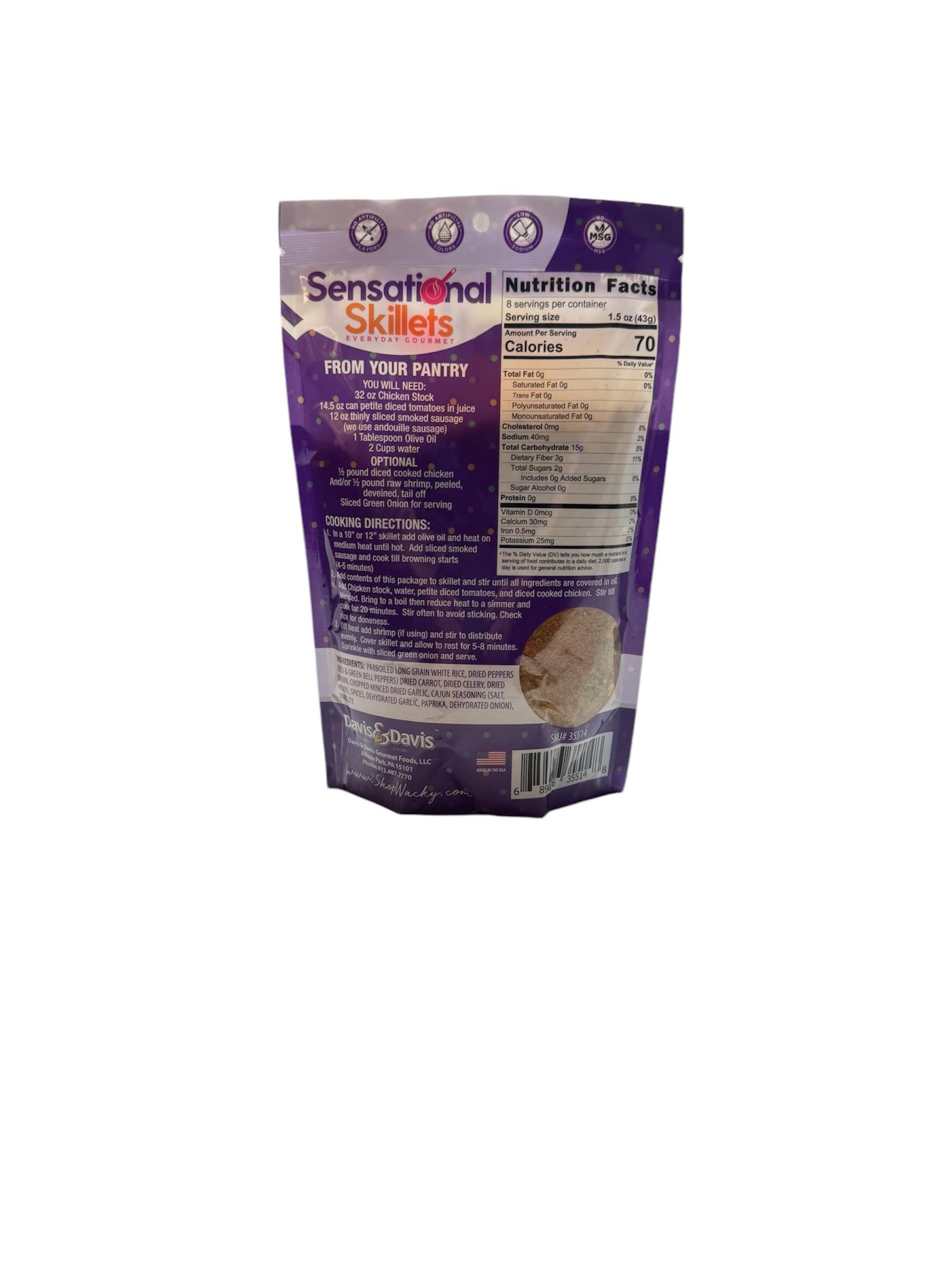 Davis & Davis Gourmet Foods - Wholesale Rice - Weeknight Jambalaya Sensational Skillet1