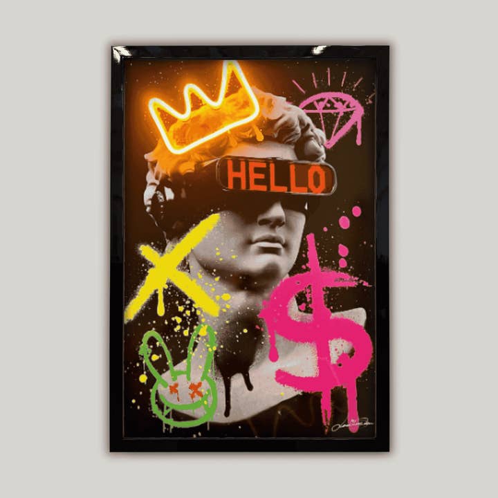 David Future Graffiti | Led Wall Art for wholesale by LEDMansion