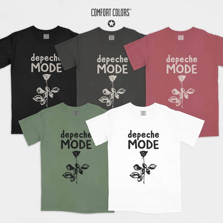 TheKingShirt - Wholesale T-Shirt (Graphic) - Unisex - Vintage Style Depeche Mode Violator Shirt Summer Rose Tee
