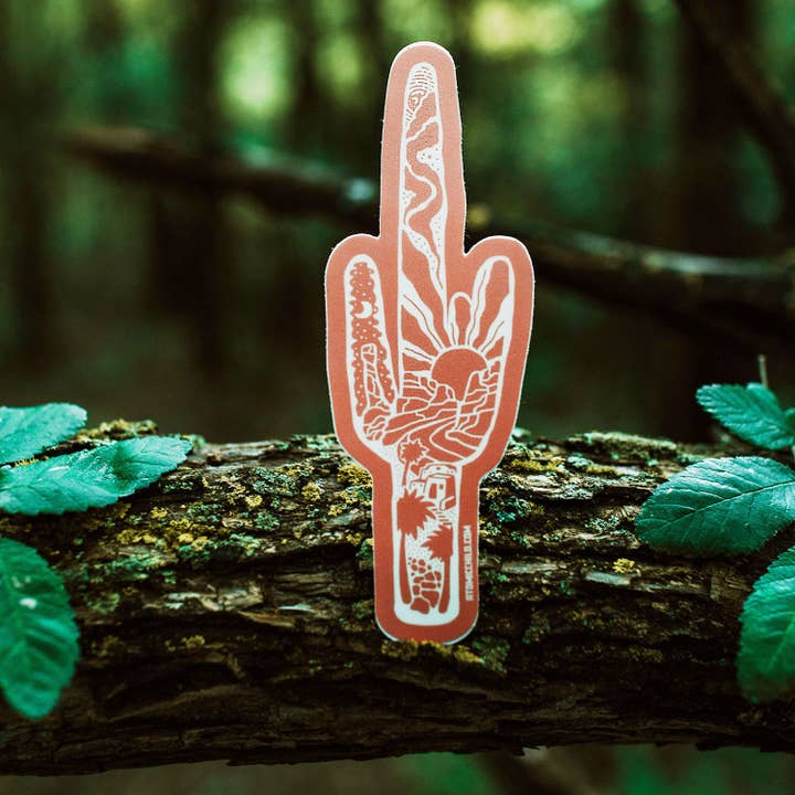 Pegatina de cactus para venta al por mayor de Atomicchild