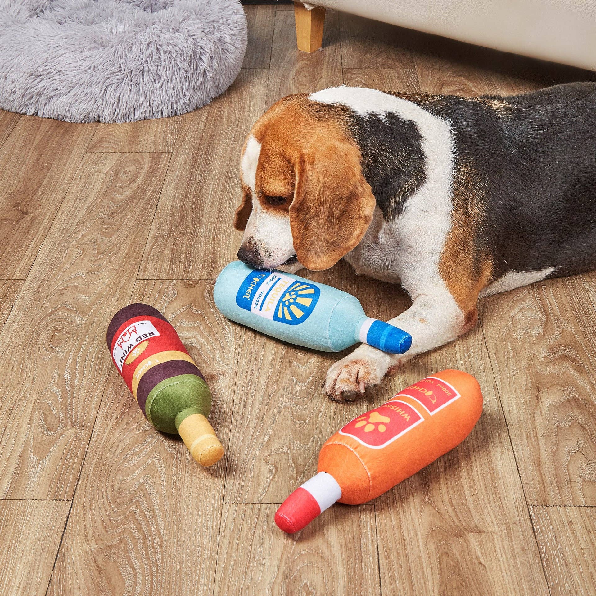 Cheerhunting - Wholesale Pet Squeaky Toy - Dog - Petkin - Wine Bottle Dog Squeaky Toy4