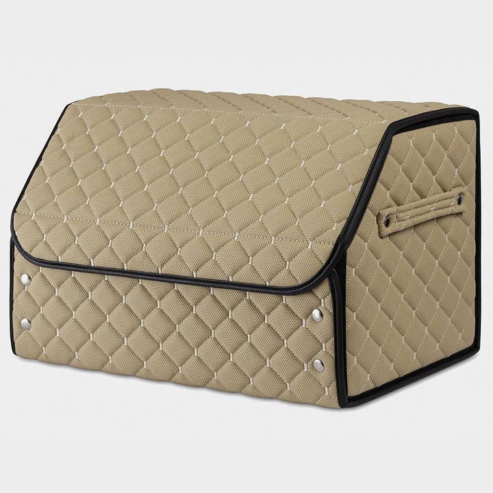 Organisateur de coffre de voiture de qualité supérieure, 19 x 12 x 12 po, sac de rangement beige pour la vente par OriginalDesign
