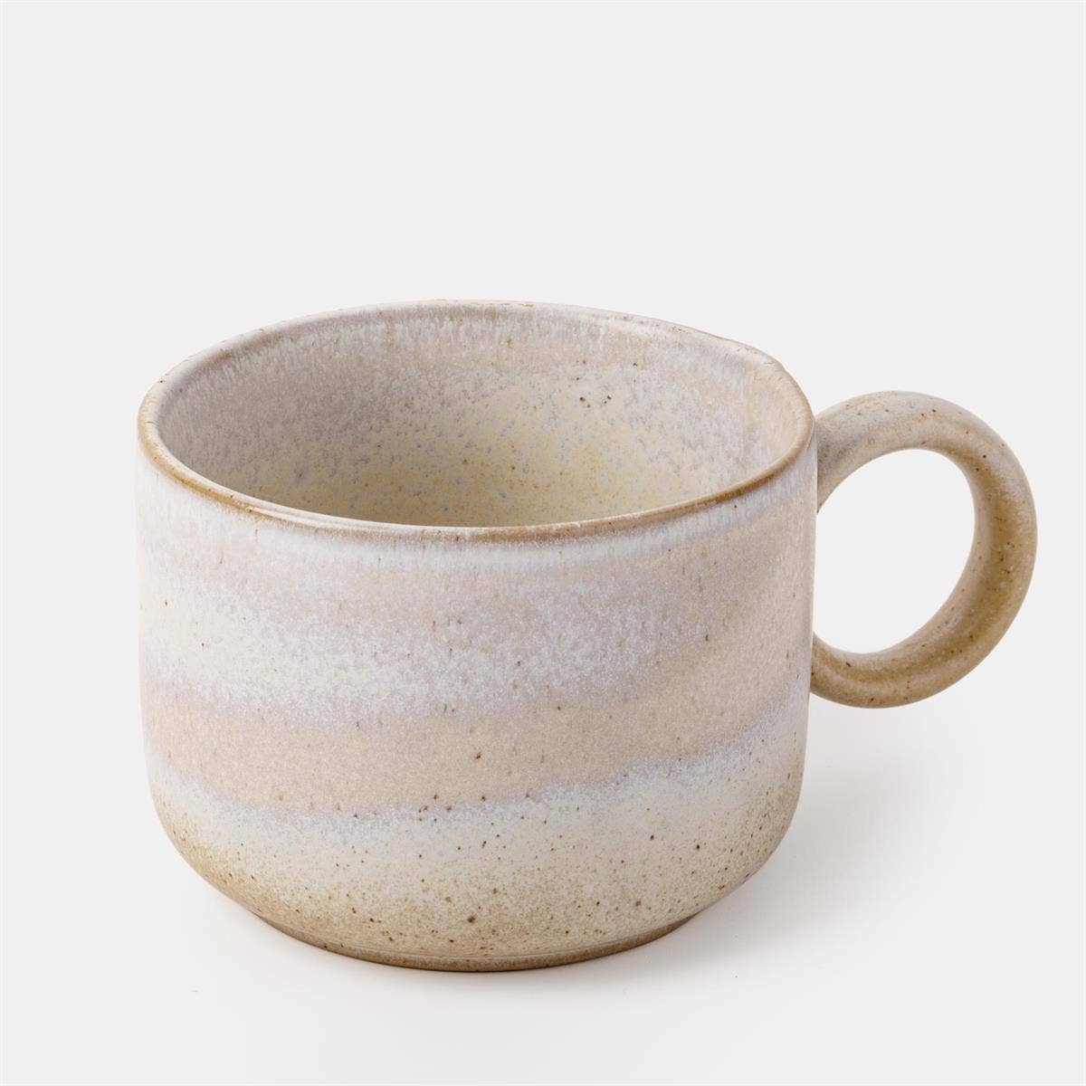 Truu Design - Wholesale Planter Box - Reactive Glaze Ceramic Handled Mug , 6.2x4.1x3"1