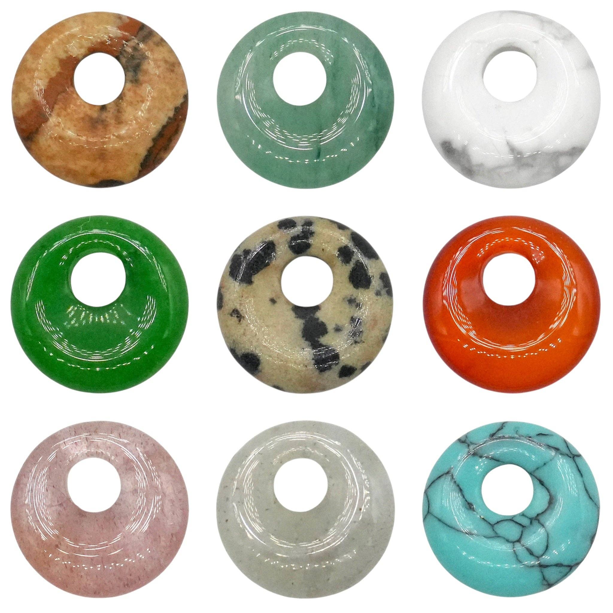Foliesbijoux - Wholesale Spiritual Stone/Crystal - Set of 10 donuts — 5 mm hole (19 stones available)1