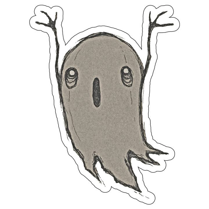 Ghostie Sticker for wholesale by The Spooky Dinosaur
