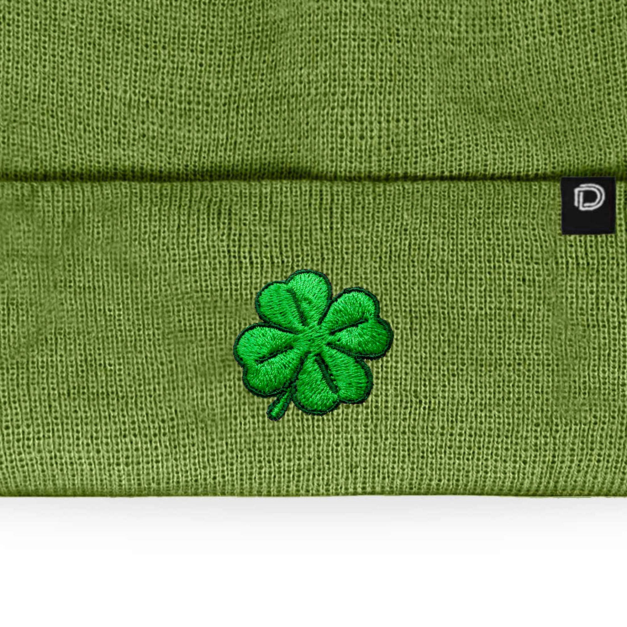 Dalix - Wholesale Beanie - Women's - Dalix Embroidered Clover Beanie Cap Cuffed Knit Hat Women53