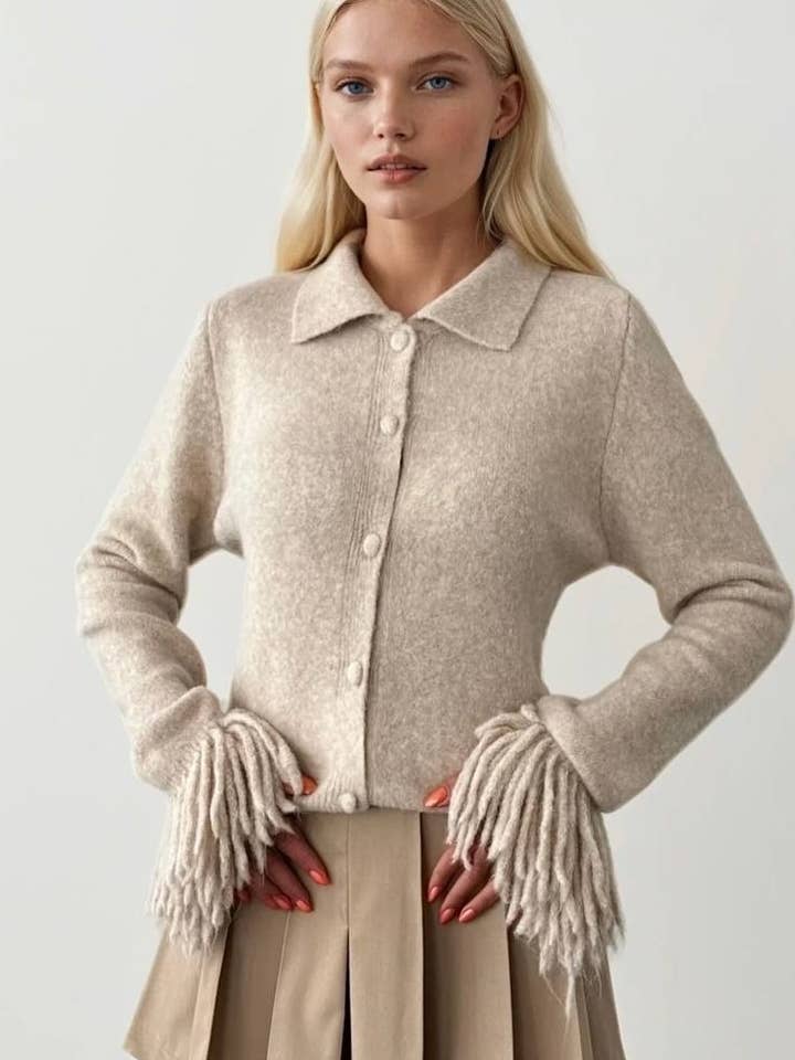 Anaz - Wholesale Cardigan - Women's - Mop-cuff Cardigan2