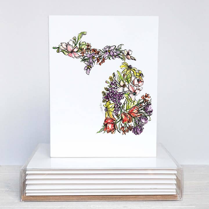 Michigan Note Card Stationery Set for wholesale by Amanda Klein Co.