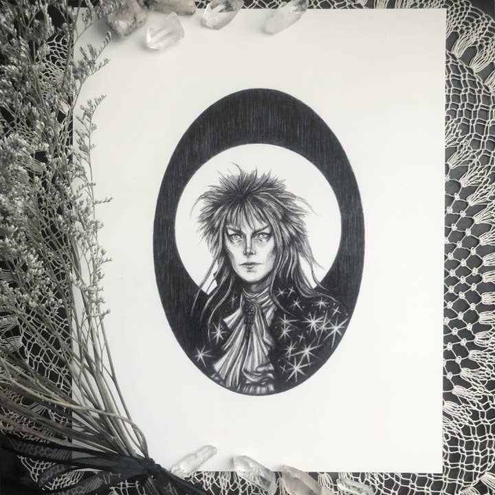 Caitlin McCarthy Art - Wholesale Art Print - Jareth the Goblin King Fine Art Print - Labyrinth